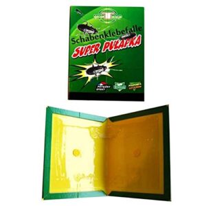 Schabenfalle Heimchenfalle Klebfalle für Haustiere im DIN A4 Format inkl. Lockstoff Köder XXL