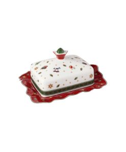 Villeroy & Boch Toy's Delight Butterdose Bunt - Deko Weihnachten - Premium Porcelain Behälter Für Butter