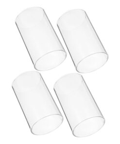 Glaszylinderkerzenhalter Transparent für Dekoration und Schutz | 8cm Durchmesser Zylinderkerzenhalter für Windlicht | T