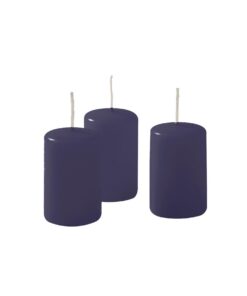 Cereria Di Giorgio 12 Stumpenkerzen Durchmesser 4 cm - Farbe Nachtblau - Brenndauer 12 Stunden - Unparfümiert