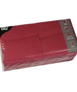【500 Servietten + Weinrot】+【Große Menge】+【Familiäre Verwendung】+【Haushaltsverschönern】+【Specifikation: 33x33cm, Falzstil