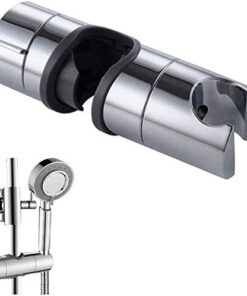 DIMJ Handbrause Halterung, verstellbar und anpassbar für Slide Bar, ideal für Bademitel, praktische Graue Verchromte Dus