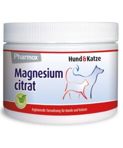 Pharmox Magnesiumcitrat für Hund & Katze - Hochdosiert - Guter Muskelfunktion und starker Knochen - 250 Gramm - Magnesiu