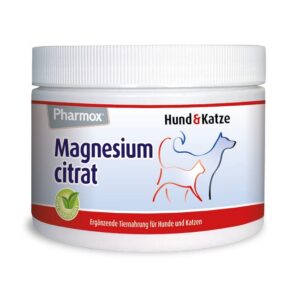 Pharmox Magnesiumcitrat für Hund & Katze - Hochdosiert - Guter Muskelfunktion und starker Knochen - 250 Gramm - Magnesiu