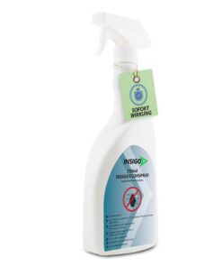 INSIGO Flohspray - Abwehrspray gegen Flöhe für Wohnraum und Möbel - Effektiv gegen Flöhe & Laborgeprüft 750ml