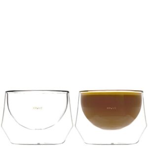 KRUVE IMAGINE Kaffeetassen - Langlebiges Borosilikatglas, Perfekt für Latte Art & Espresso - Ideal für Kaffeeliebhaber -