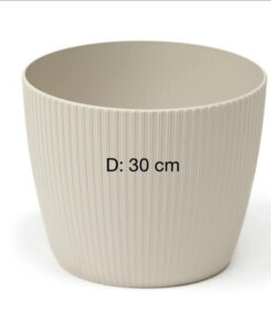 MELTOM Übertopf - Kräutertopf mit 3D Rillen - dekoriert für Outdoor-Verwendung - Baumwolle - XXL-30 cm