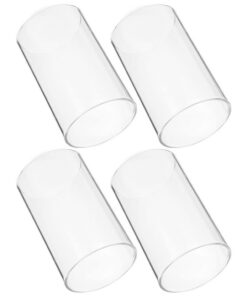 BESPORTBLE Glaszylinder Kerzenhalter für Hochzeit - Mittelstücke - Tischdeko - 4 Stück - 10cm - Windlicht - Glas Teelich