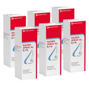 NaseSpray AL 0,1% - Entspannt Ihre Schneise, 6x 10ml Für Allergiker im Haus und Auto