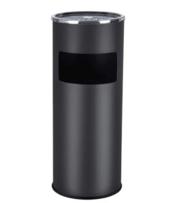 SONGMICS Aschenbecher für draußen Mülleimer mit Schwarz LTB17C