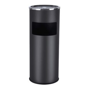 SONGMICS Aschenbecher für draußen Mülleimer mit Schwarz LTB17C