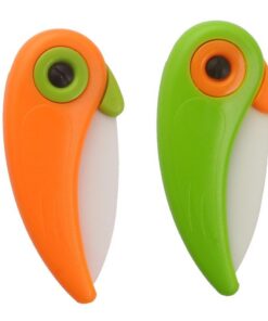 2 Stück Multifunktionales Klappbares Mini Keramik Schälmesser für Outdoor Aktivitäten | 2 Stück Tragbares Keramik Obstm