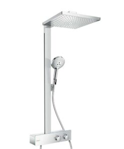 Hansgrohe Raindance E 300 Regendusche für Edelbewohner im Ballettsaal - 3 Strahlarten, Thermostat, Chrom, 180 cm Schlauc