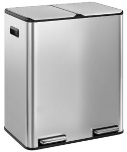 STEELSØN Elyron Edelstahl Mülltrennsystem 2x30L Küche – Soft-Close & Geruchsfilter für Recycling & Restmüll