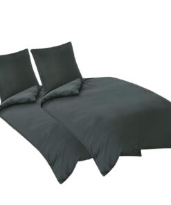 Aisbo Bettwäsche 135x200 4teilig Grau - Bügelfrei und Weich, OEKO-TEX STANDARD 100, Mikrofaser mit Reißverschluss