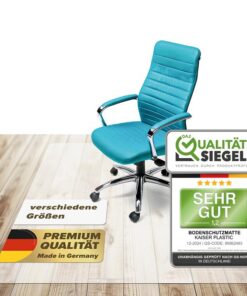 Kaiser rutschfest Bürostuhlvoll understiel Schutzmatte 74x120cm - Made in Germany Kaiser Bürostuhlvoll understiel transp