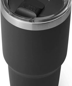 YETI Rambler Edelstahl Becher - Black, 30 oz (887 ml) - Beliebte Thermobecher für Outdoor Aktivitäten mit stabilen Mater