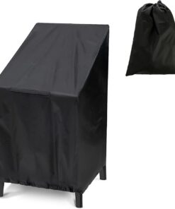 Gartenstuhl Abdeckung 65 x 65 x 120 cm – 210D Oxford Gewebe Staub-Schutzhülle für Stapelstuhl & Balkonstühle