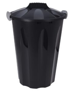 Spetebo Maxitonne 40L mit Deckel - schwarz - für Haus und Garten - UNICODEKT Müllablage - universaler Abfallcontainer -
