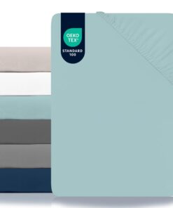 Dreamzie - Spannbettlaken 180x200cm - Mikrofaser Oeko TEX Zertifiziert - 100% Polyester - Soft &Comfortfähig - Türkisbla