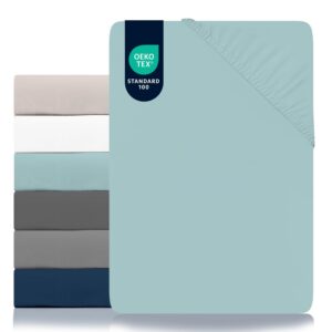 Dreamzie - Spannbettlaken 180x200cm - Mikrofaser Oeko TEX Zertifiziert - 100% Polyester - Soft &Comfortfähig - Türkisbla