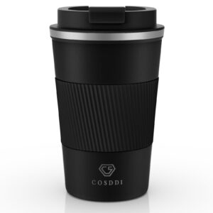 CS COSDDI Thermobecher Isolierbecher | Edelstahl Vakuum Becher | Reisebecher 13oz | Autobecher | Isoliert für Wasser und