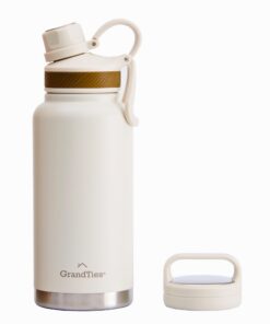 GRANDTIES 946ml kälteste Wasserflasche für Männer - Wide Mouth Vakuum Isolierte Wasserflasche mit Zwei Stil Deckeln, Elf
