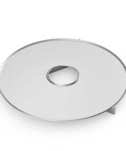 Onlyfire BBQ-Disc Edelstahl-Grillplatte, Ø 65 cm, mit Ölauffangrillen und 3 Auflageleisten für Weber Fassgrill und Planc