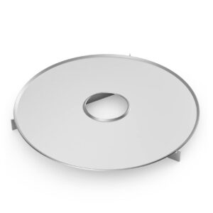 Onlyfire BBQ-Disc Edelstahl-Grillplatte, Ø 65 cm, mit Ölauffangrillen und 3 Auflageleisten für Weber Fassgrill und Planc