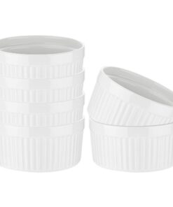 GRÄWE Crème Brûlée Schälchen 6er-Set – Ofenfeste Keramikschälchen 250 ml, Ø 10 cm, Stapelbar & Spülmaschinengeeignet