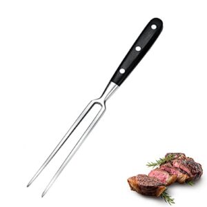 Fleischgabel Mit Griff - Edelstahl Grillgabel 29cm, Schwarz für Grill, Küche und Servieren (Schwarz)