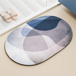 Rutschfest Waschbar Badematte für Bad Badezimmer 40x60cm |comfortable Softmath Badematte Oval-40x60cm für Bad Badezimme