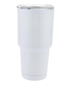 GOOFIT Weiß Doppelwand Vakuum Isolierte Edelstahl Tumbler FüR Kalte Und HeißE Getränke 30oz Reise Becher Mit Deckel