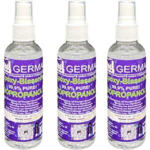 3x100ml Isopropanol 99,9% Reinigungslösung für professionelle Verwendung