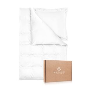 Magano® Luxus Bettwäsche 200x220 Weiß | Baumwolle & Bambus Satin | Hypoallergen & Klimaregulierend | 400 TC Premiumquali