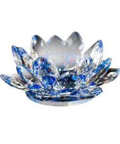 Kristall-Lotus-Kerzenhalter, klare Figuren aus Glas, Geschenk für Party-Dekoration (Stil 5) Kristall-Lotus-Kerzenhalte