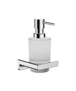 Hansgrohe AddStoris Seifenspender Seifenspender für Badezimmer, verdeckte Befestigung, Chrom, Flüssigseifenspender, Bade