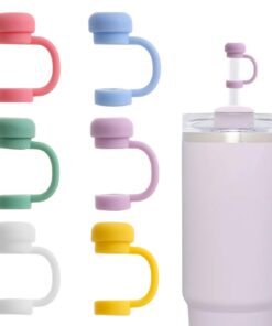6 Stück Stöpfel für Stanley Cup Tumblers – Dichtes Silikongummi-Strohhalm-Stöpsel in 6 Farben, 10mm Trinkhalm, Wiederver