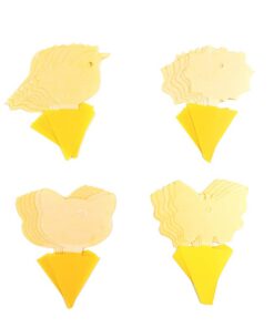 24PCS Gelbsticker - Goldfarbe, steckbare Fliegenfalle, Musterfliegenfalle gegen Trauermücken, Blattläuse & Minierfliegen