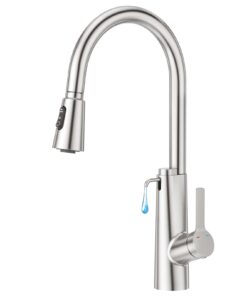 Küchenarmatur CREA mit 3 Funktionen und Einbau-Seifenspender | CREA 360° Drehbare Küchenarmatur mit Hochdruck Spültisch