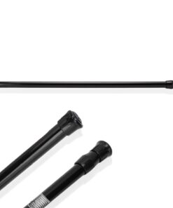 40-70cm Teleskopstange Vorhang Schwarz ohne Bohren | 13mm Spannstange für Gardinen und Duschvorhänge | Teleskopstange f