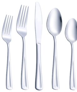 GoGeiLi 40-teiliges Edelstahl Besteck-Set für 8 Personen | GoGeiLi Spiegelglattes spülmaschinenfestes Besteck Set für 8