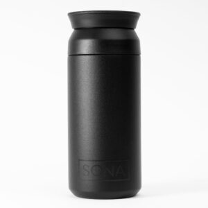 Sona Thermobecher Edelstahl Kaffeebecher to go BPA-frei 350 ml matt schwarz