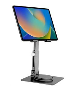 Zienstar-Faltbarer Aluminium-Tablet-Ständer für Schreibtisch + 360° Drehbar + Büro-Benutzer