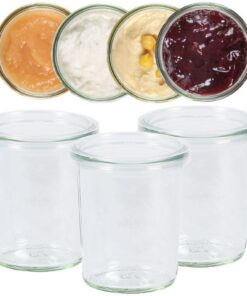 Weck Gläser 12er Set 160 ml inkl. Frischhaltedeckel – Einmachgläser & Dessertgläser
