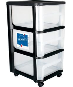 Kühlgeräte-_Schubladenschrank_mit_Rollen_3_Transparenz_Schuhladen_Kunststoff_Rollwagen | Schubladenschrank_mit_Rollen_3