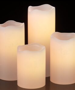 Eldnacele Outdoor Wasserdichte Flammenlose Kerzen für Garten und Hochzeiten mit Timerfunktion (4er Set)