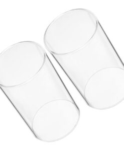 Glaszylinder Windlicht 2 Stück 6cm Durchmesser Dekoration und Kamin Zylindrische Glas Kerzenhalter Offene Kerzenschirme