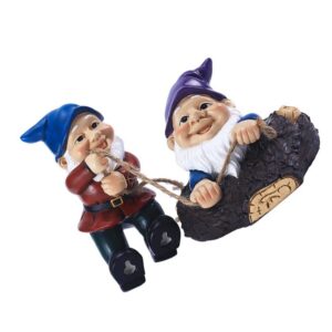 TOYANDONA Baum Klettern Zwerg Statue - Garten Ornamente Anhänger-Set für den Garten Schwedische Elfenfiguren