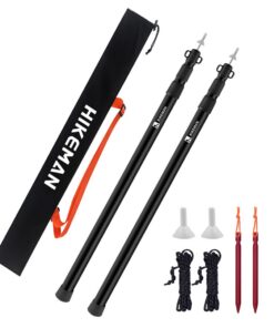HIKEMAN Teleskopstange für Zelte - Verstellbar 90-230 cm für Planen und Markise Aluminium Copa